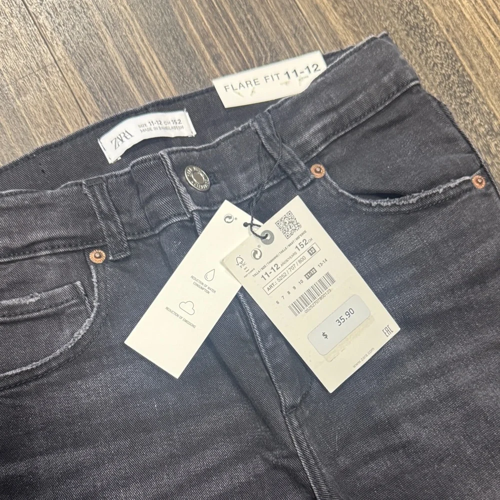 Kids Black Distressed Jeans - Picture 2 of 5